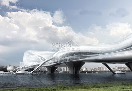 水上雕塑艺术 韩国白南准媒体大桥设计